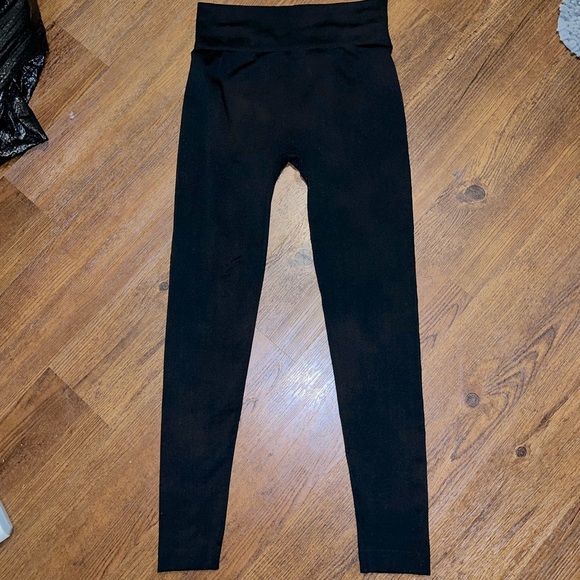 ⭐️Black Fleece Lined Leggings Elastic Waistband Size L/XL - Picture 4 of 8